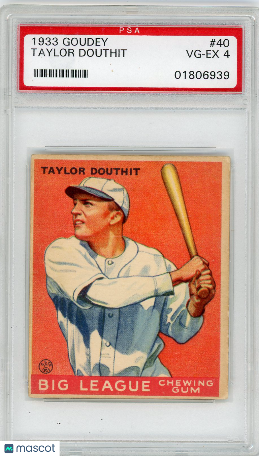 1933 Goudey Taylor Douthit #40 PSA 4