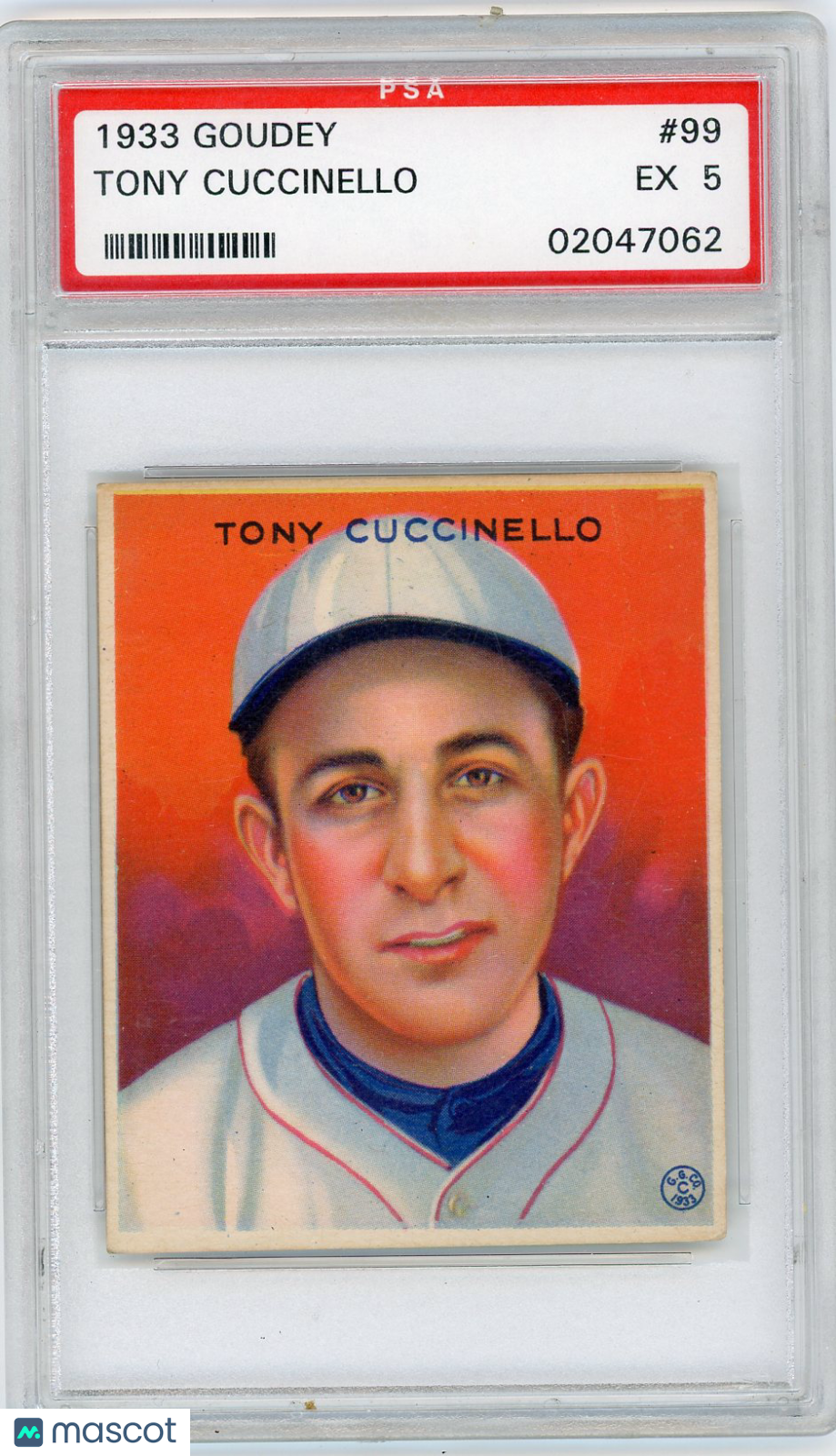 1933 Goudey Tony Cuccinello #99 PSA 5