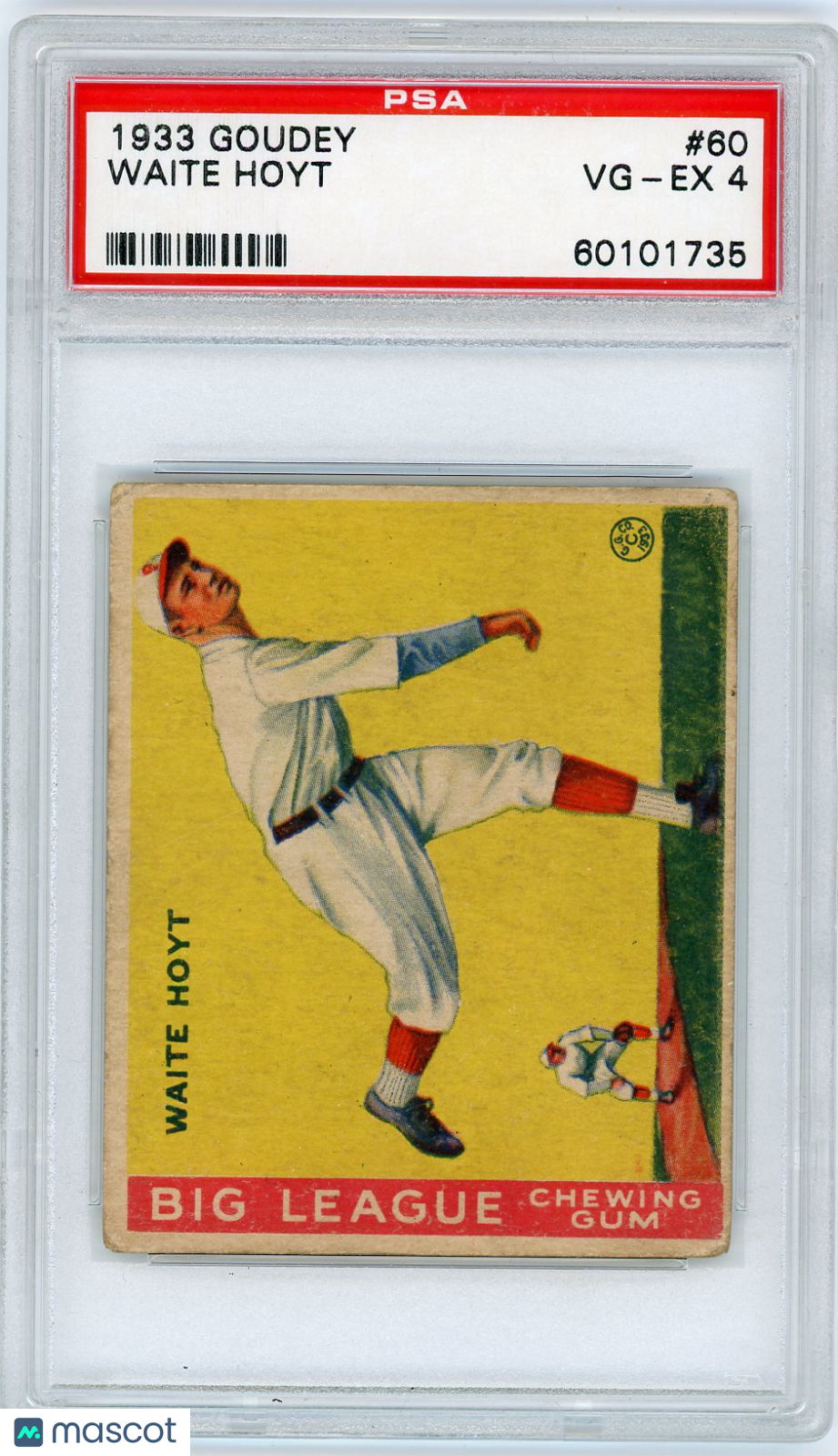 1933 Goudey Waite Hoyt #60 PSA 4