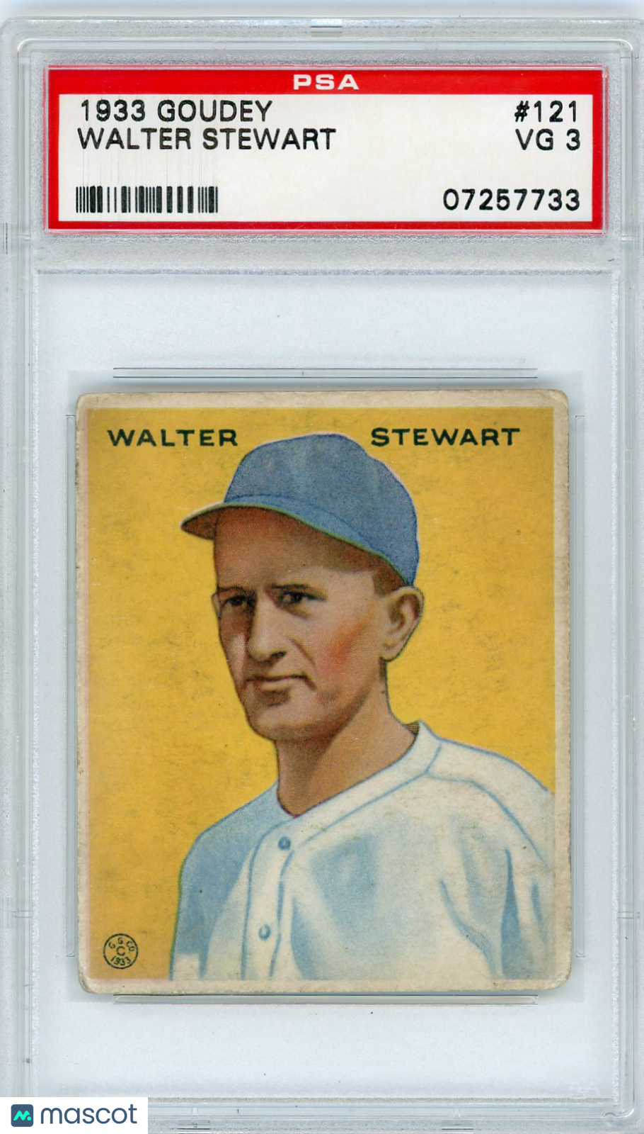 1933 Goudey Walter Stewart #121 PSA 3