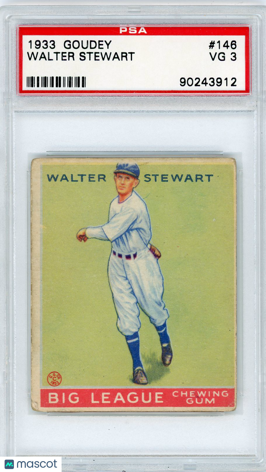 1933 Goudey Walter Stewart #146 PSA 3