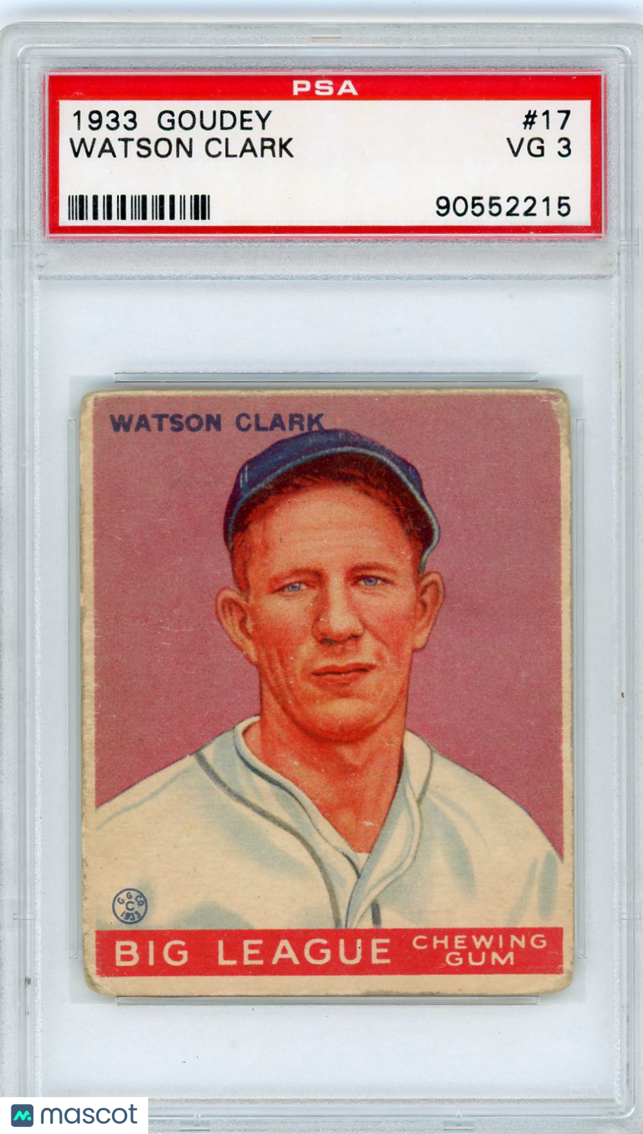 1933 Goudey Watson Clark #17 PSA 3