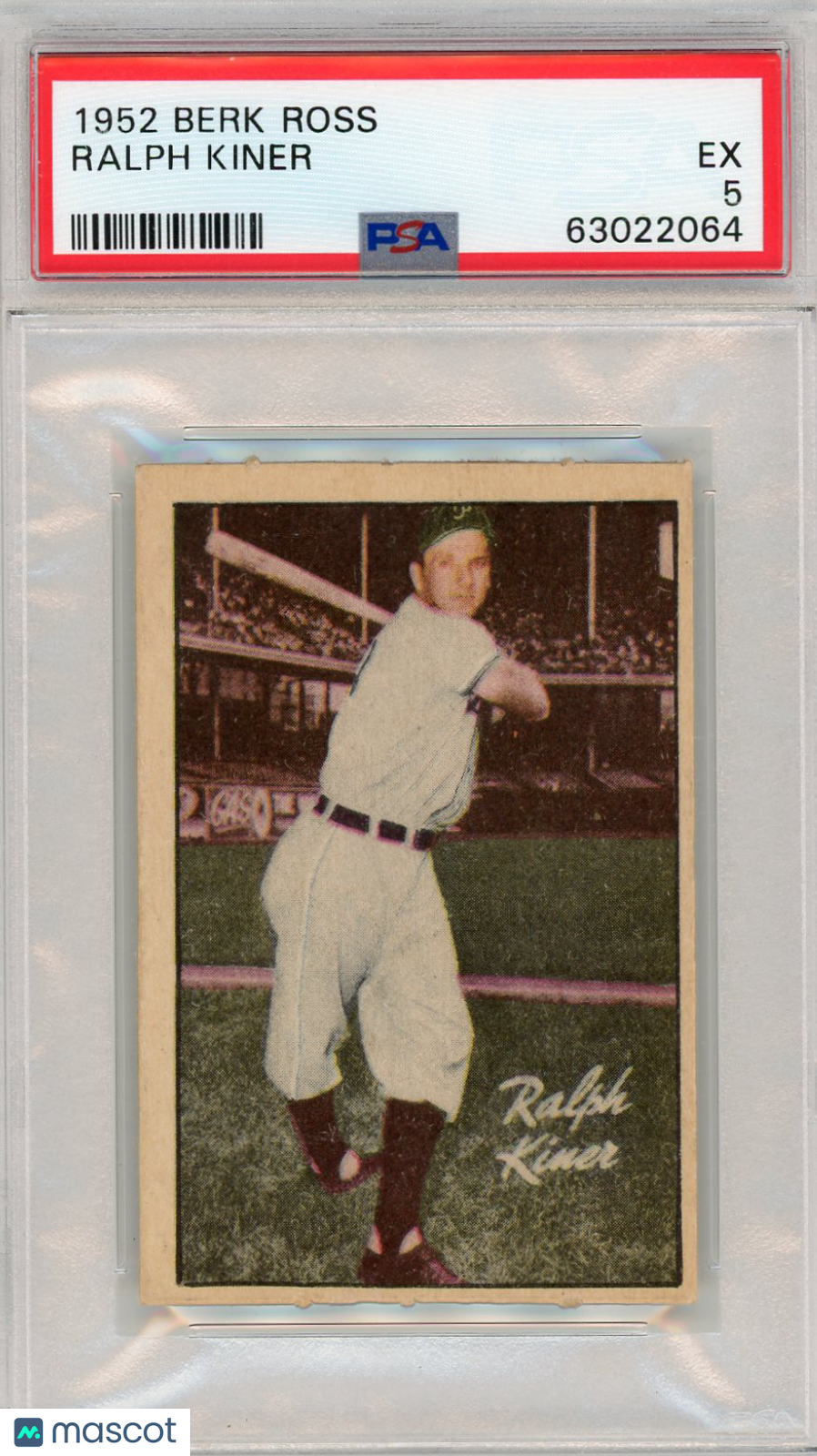 1952 Berk Ross Ralph Kiner PSA 5