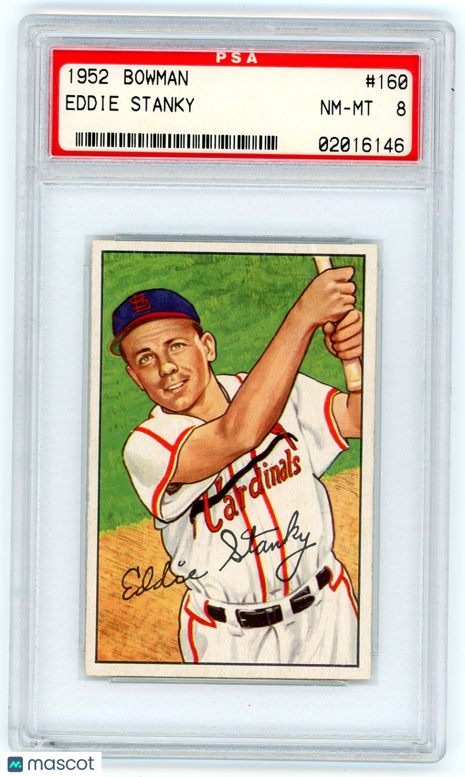 1952 Bowman Eddie Stanky #160 PSA 8