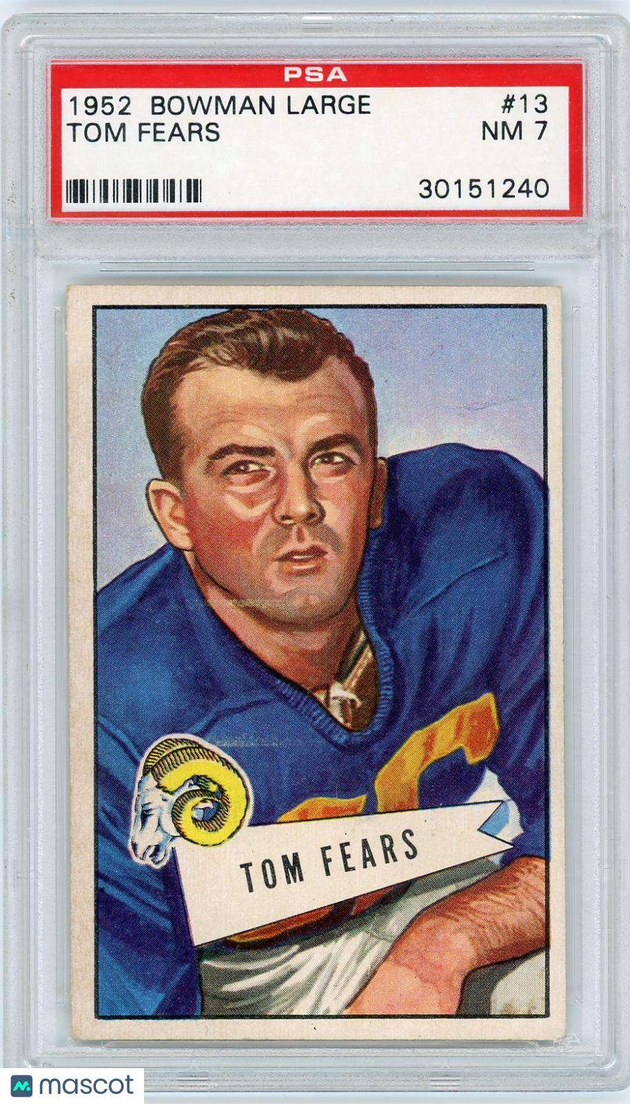 1952 Bowman Large Tom Fears #13 PSA 7