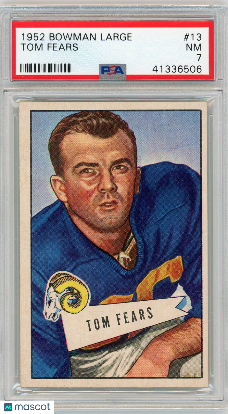 1952 Bowman Large Tom Fears #13 PSA 7