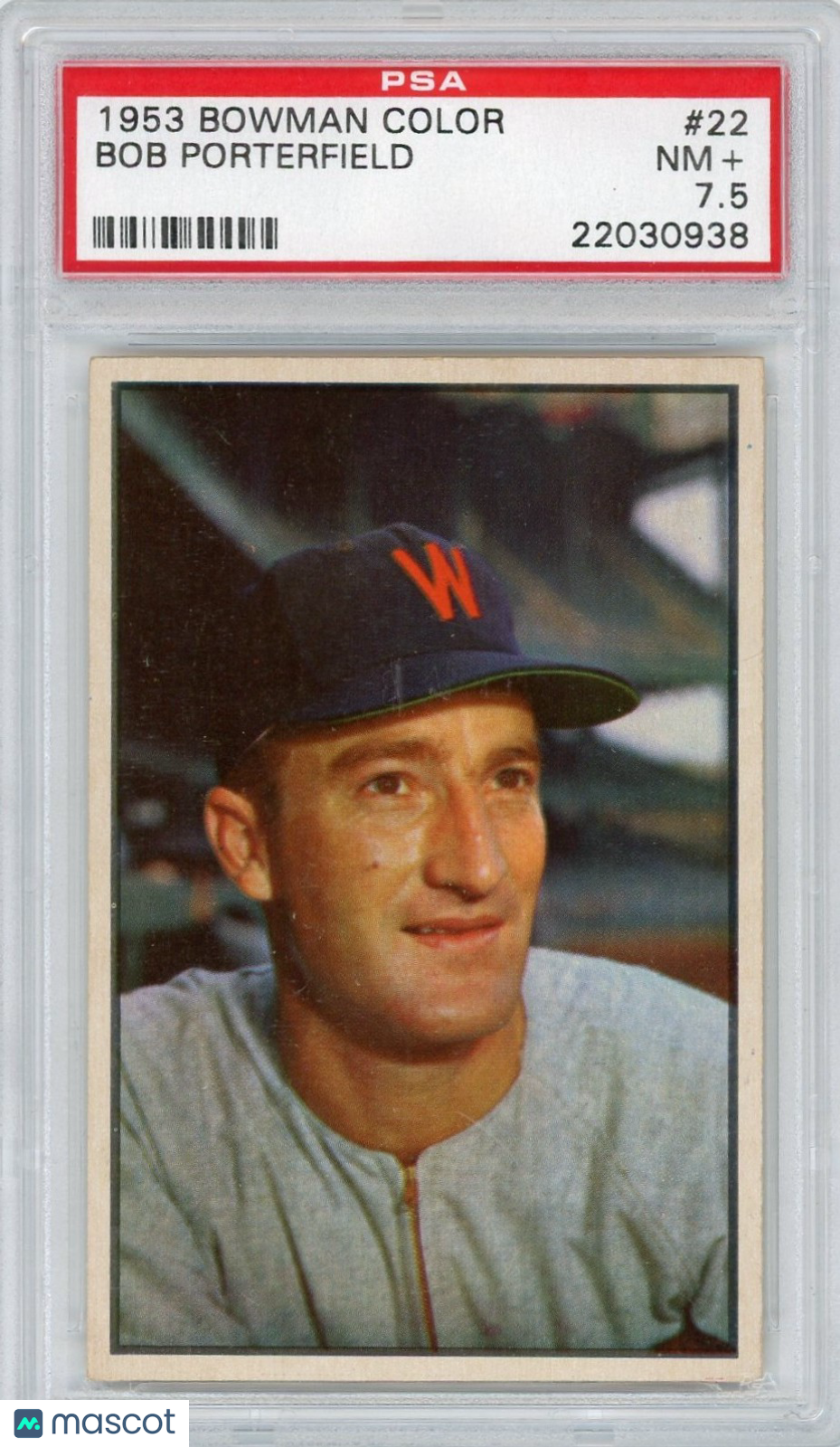 1953 Bowman Color Bob Porterfield #22 PSA 7.5