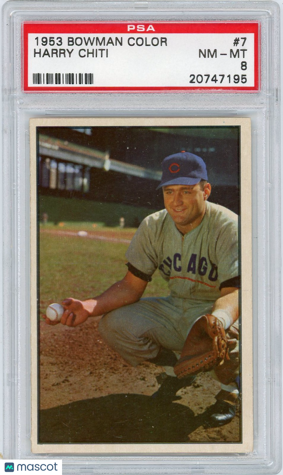 1953 Bowman Color Harry Chiti #7 PSA 8
