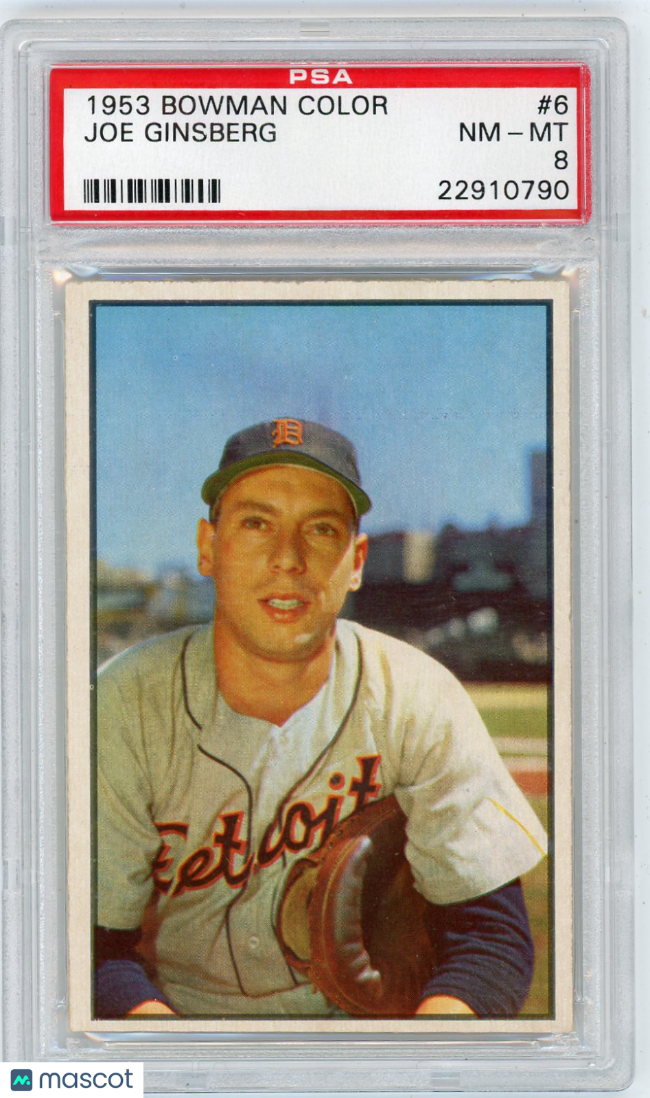1953 Bowman Color Joe Ginsberg #6 PSA 8