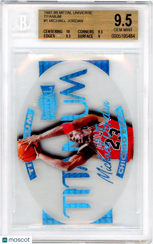 1997 Metal Universe Titanium Michael Jordan #1 BGS 9.5
