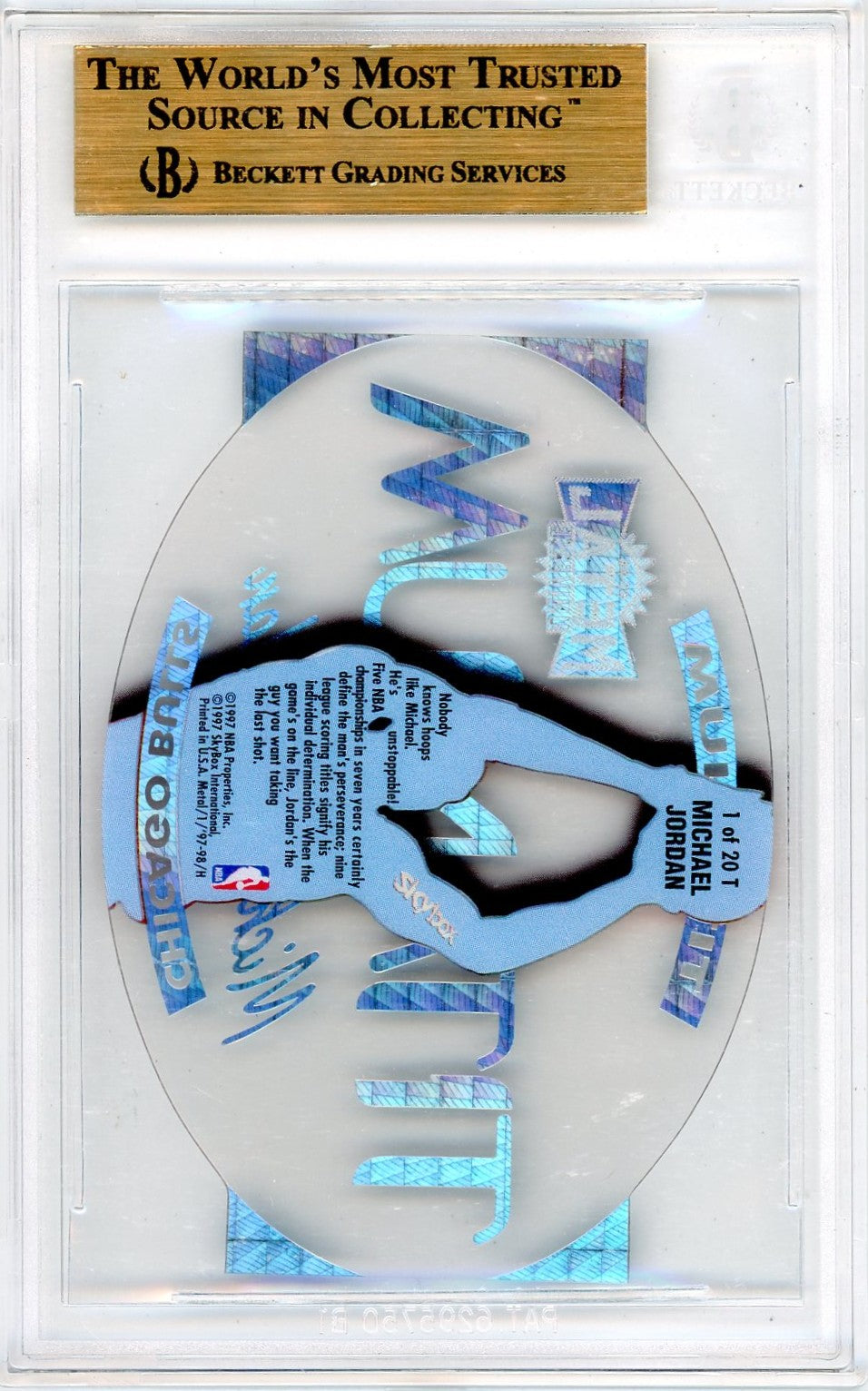 1997 Metal Universe Titanium Michael Jordan #1 BGS 9.5