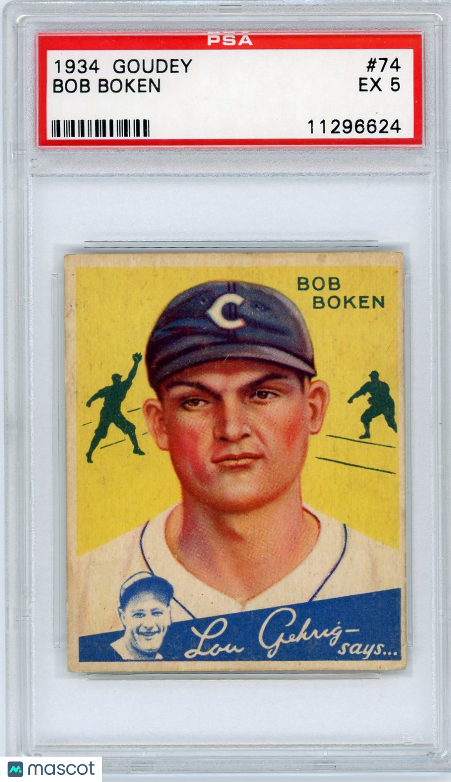1934 Goudey Bob Boken #74 PSA 5