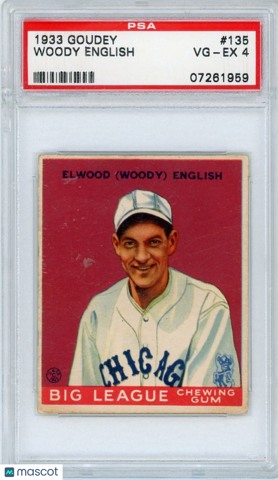 1933 Goudey Woody English #135 PSA 4