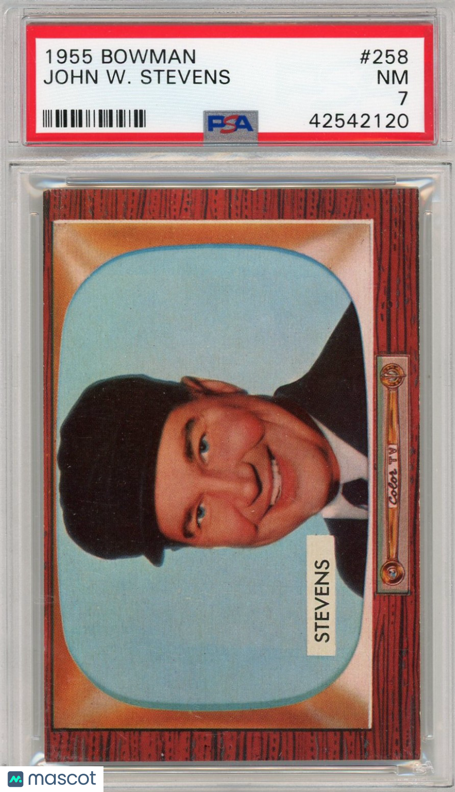 1955 Bowman John W. Stevens #258 PSA 7