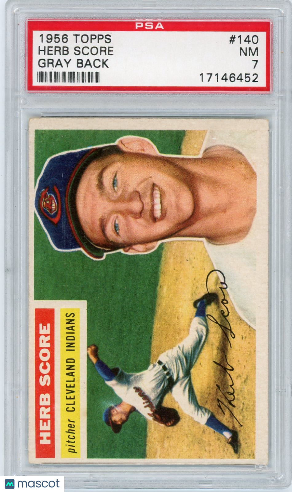 1956 Topps Herb Score #140 Gray Back PSA 7