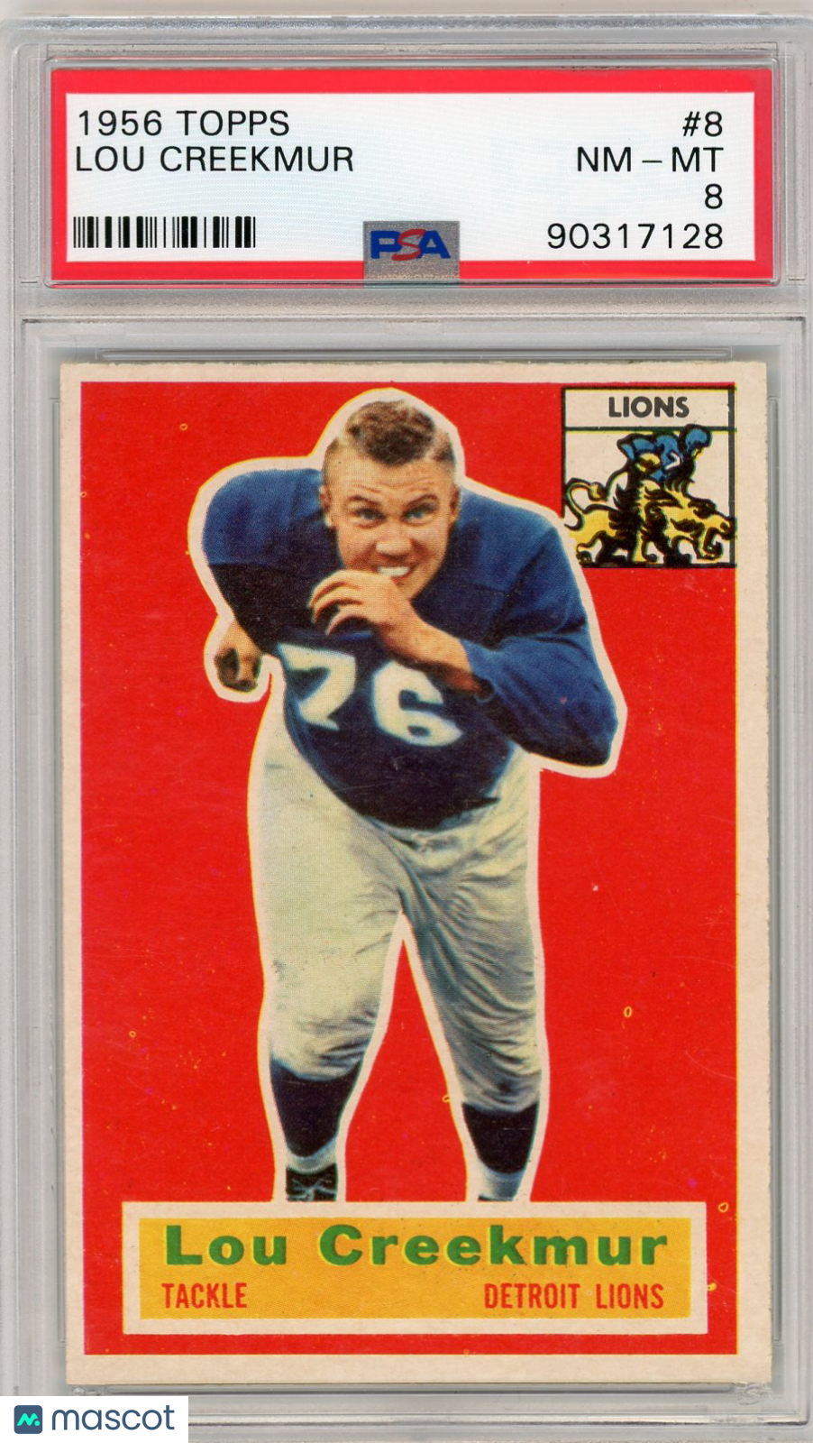 1956 Topps Lou Creekmur #8 PSA 8