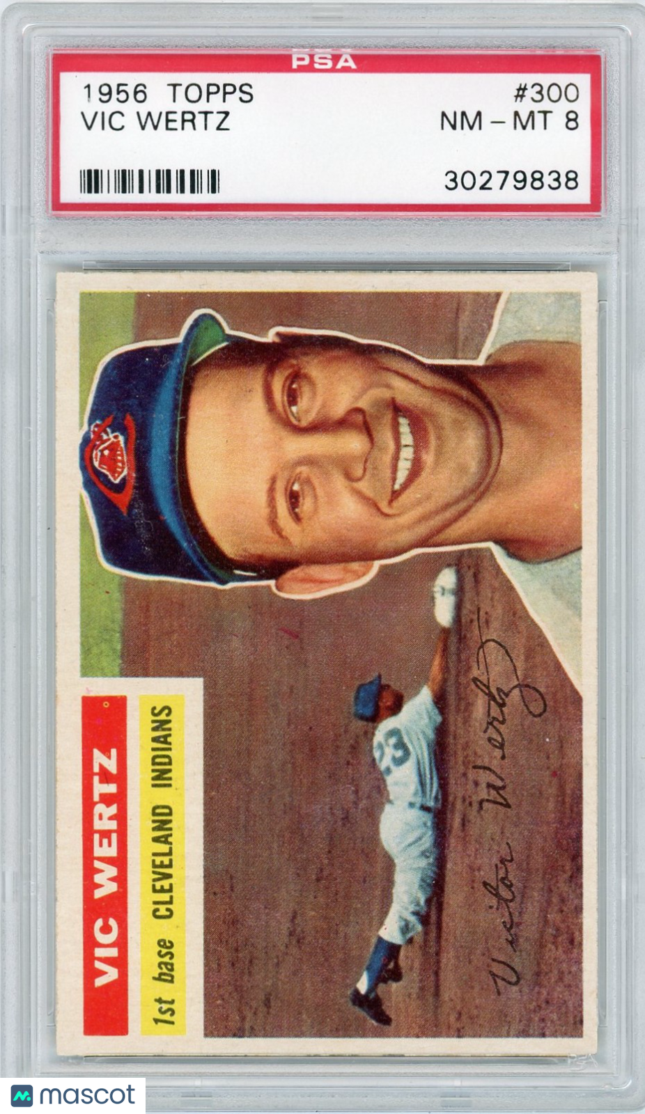 1956 Topps Vic Wertz #300 PSA 8