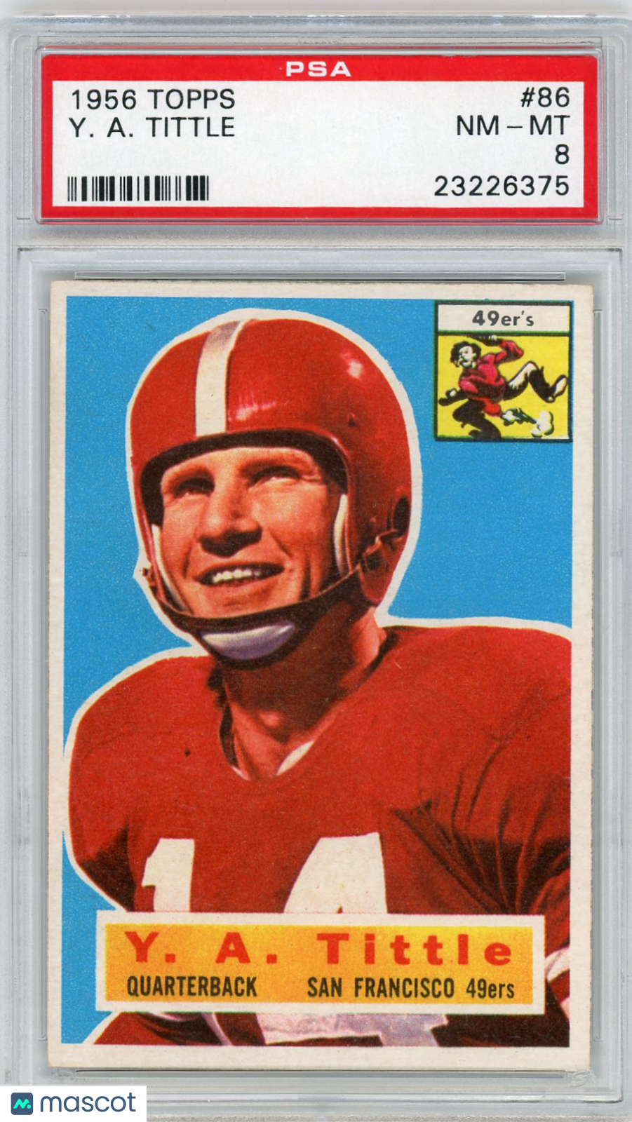 1956 Topps Y. A. Tittle #86 PSA 8