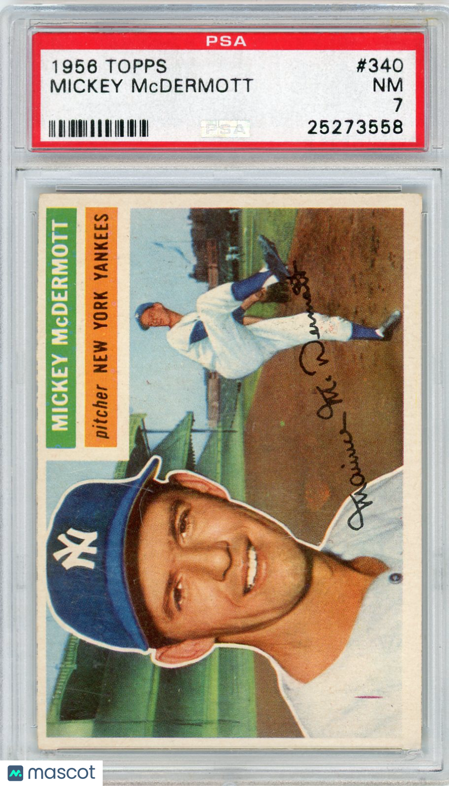 1956 Topps Mickey Mcdermott #340 PSA 7