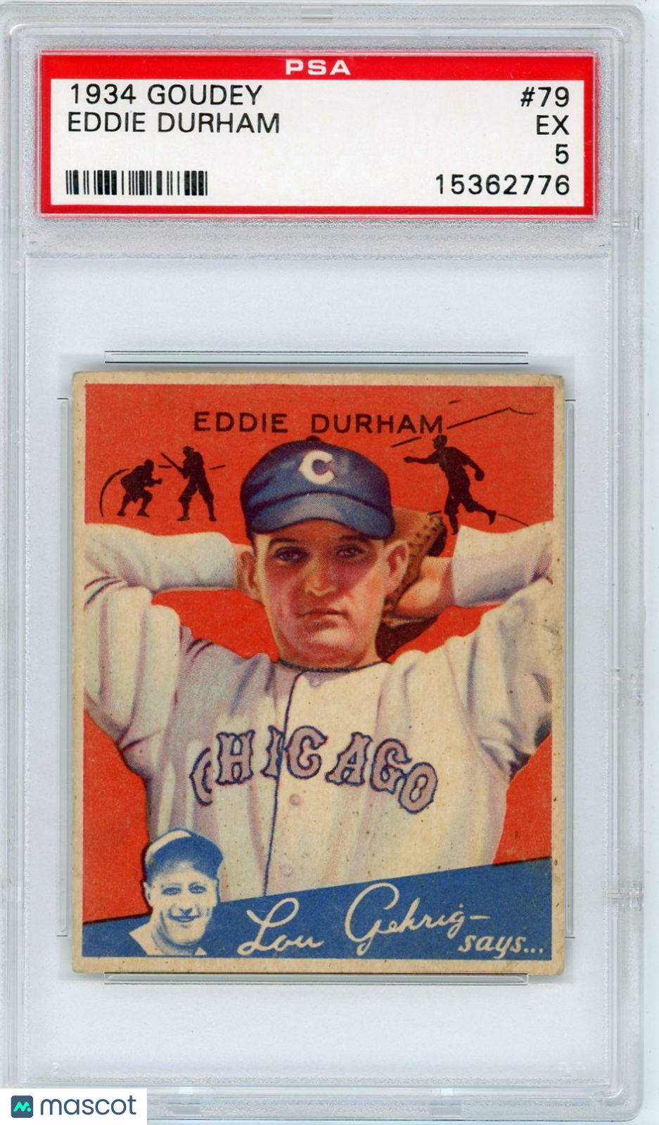 1934 Goudey Eddie Durham #79 PSA 5