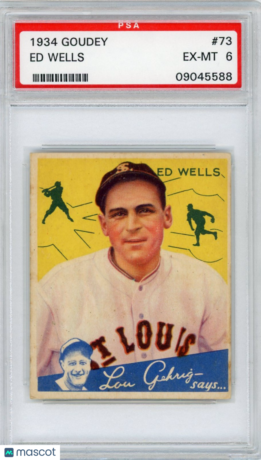 1934 Goudey Ed Wells #73 PSA 6