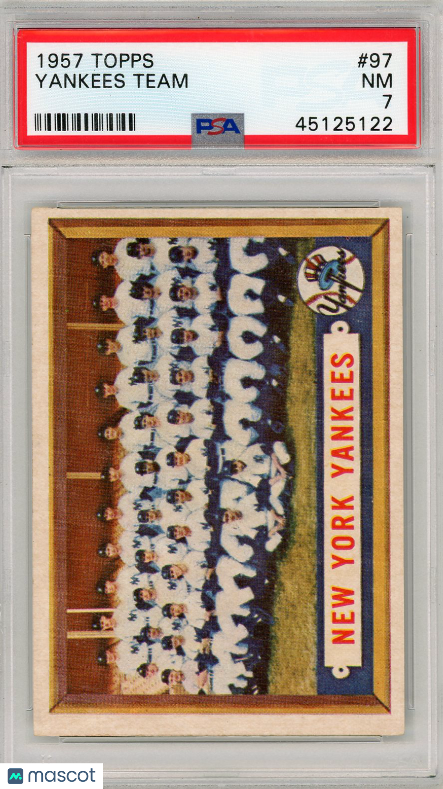 1957 Topps Yankees Team #97 PSA 7