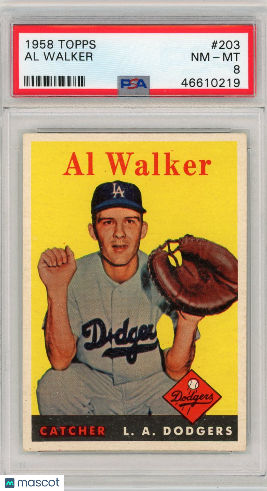 1958 Topps Al Walker #203 PSA 8