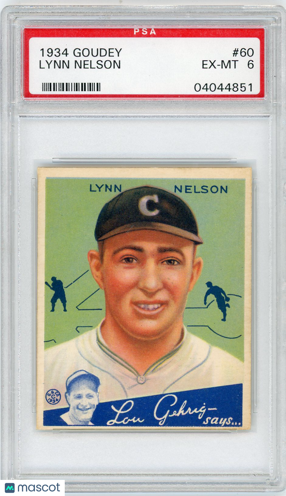 1934 Goudey Lynn Nelson #60 PSA 6