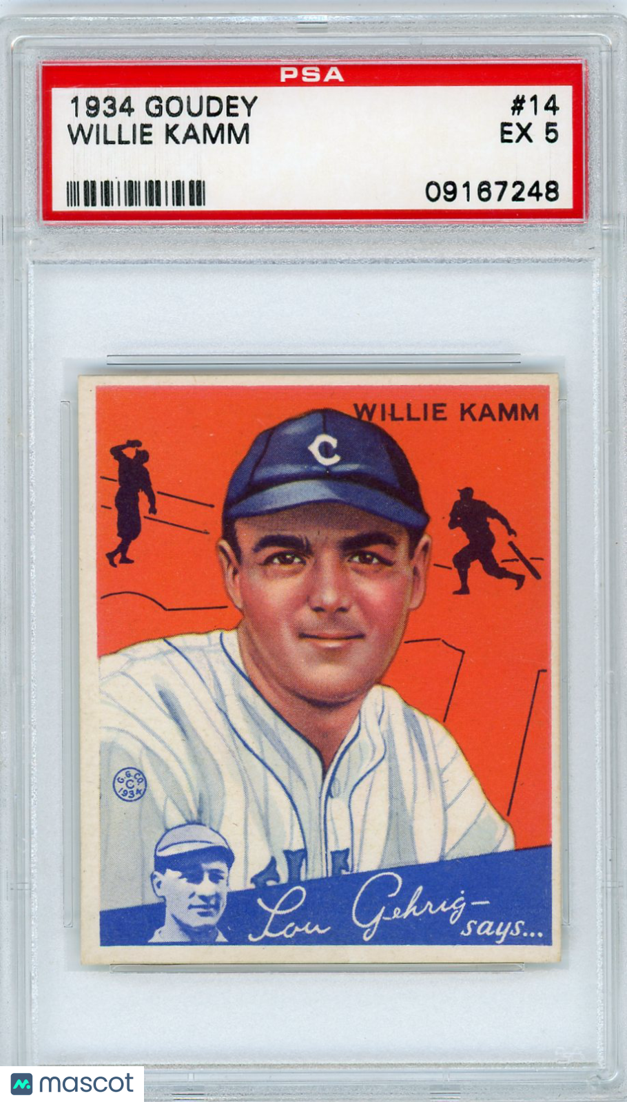 1934 Goudey Willie Kamm #14 PSA 5