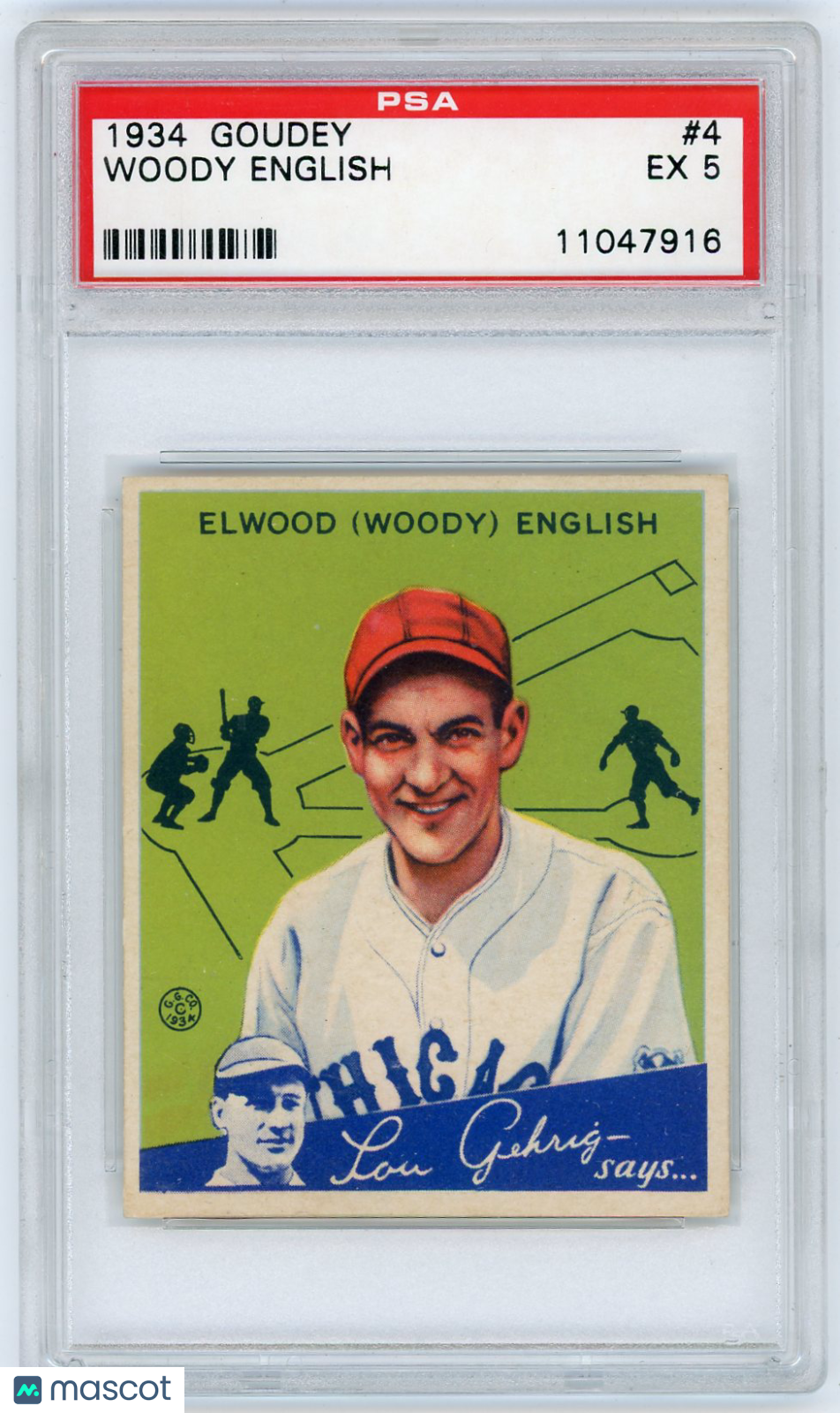 1934 Goudey Woody English #4 PSA 5