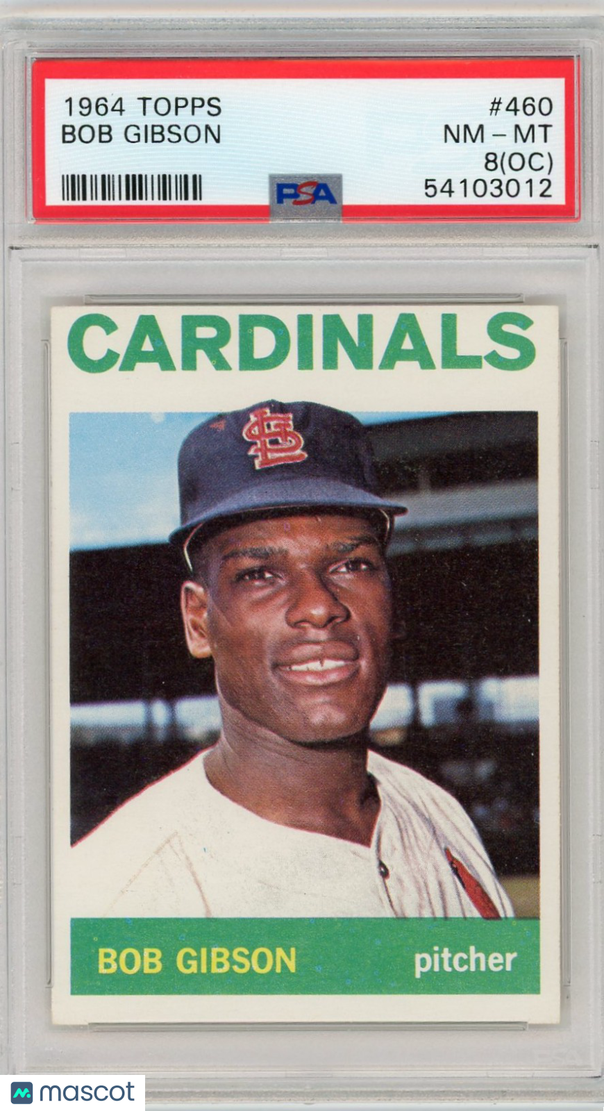 1964 Topps Bob Gibson #460 PSA 8 Oc