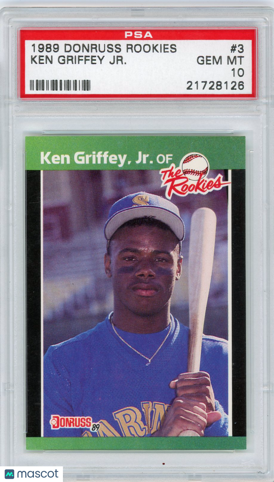 1989 Donruss Rookies Ken Griffey JR. #3 PSA 10