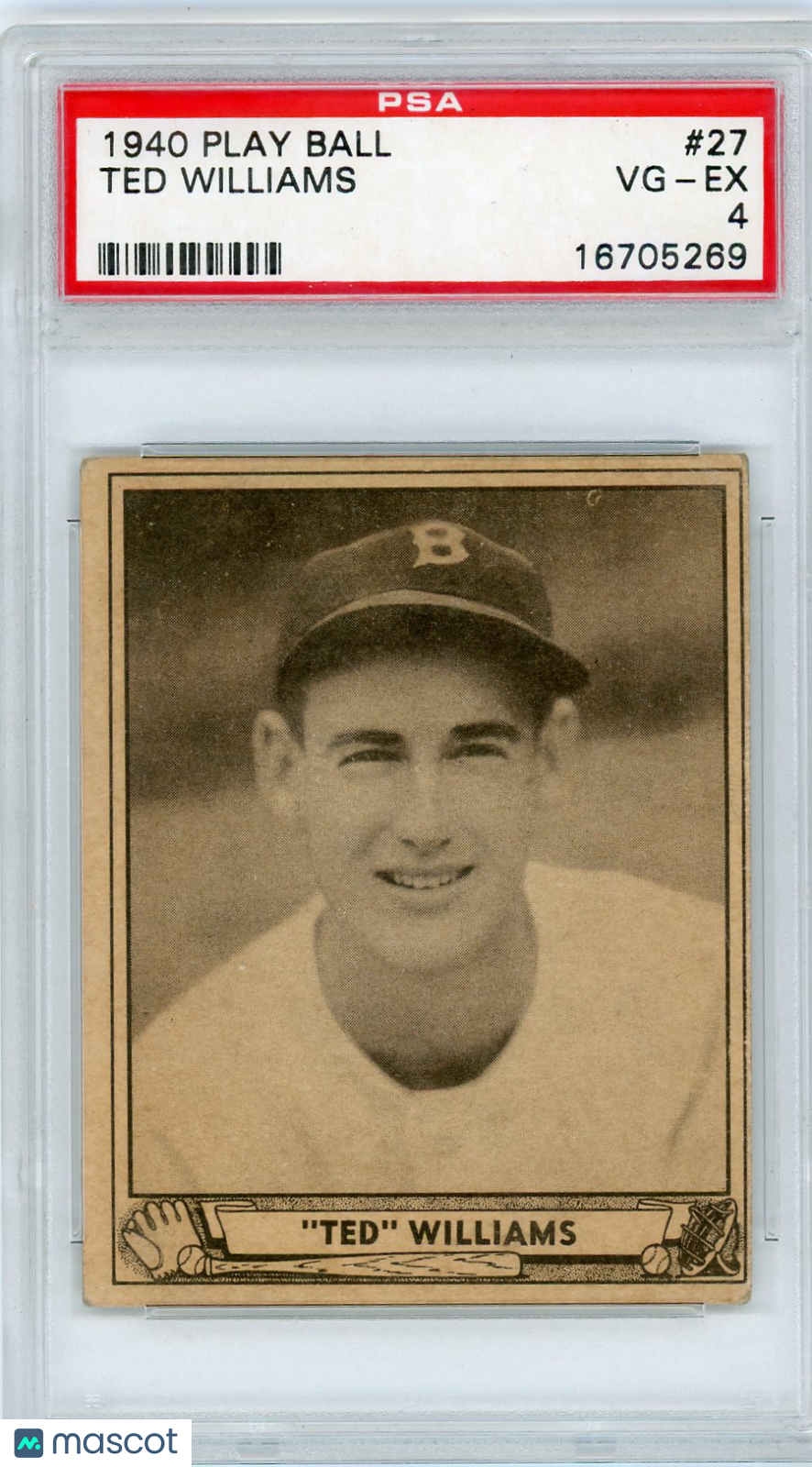 1940 Play Ball Ted Williams #27 PSA 4