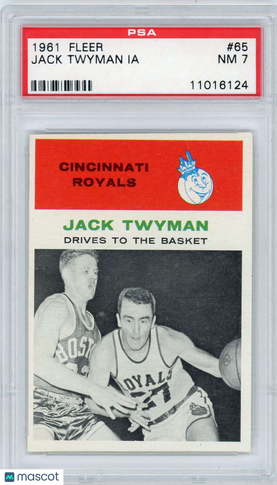 1961 Fleer Jack Twyman #65 In Action PSA 7