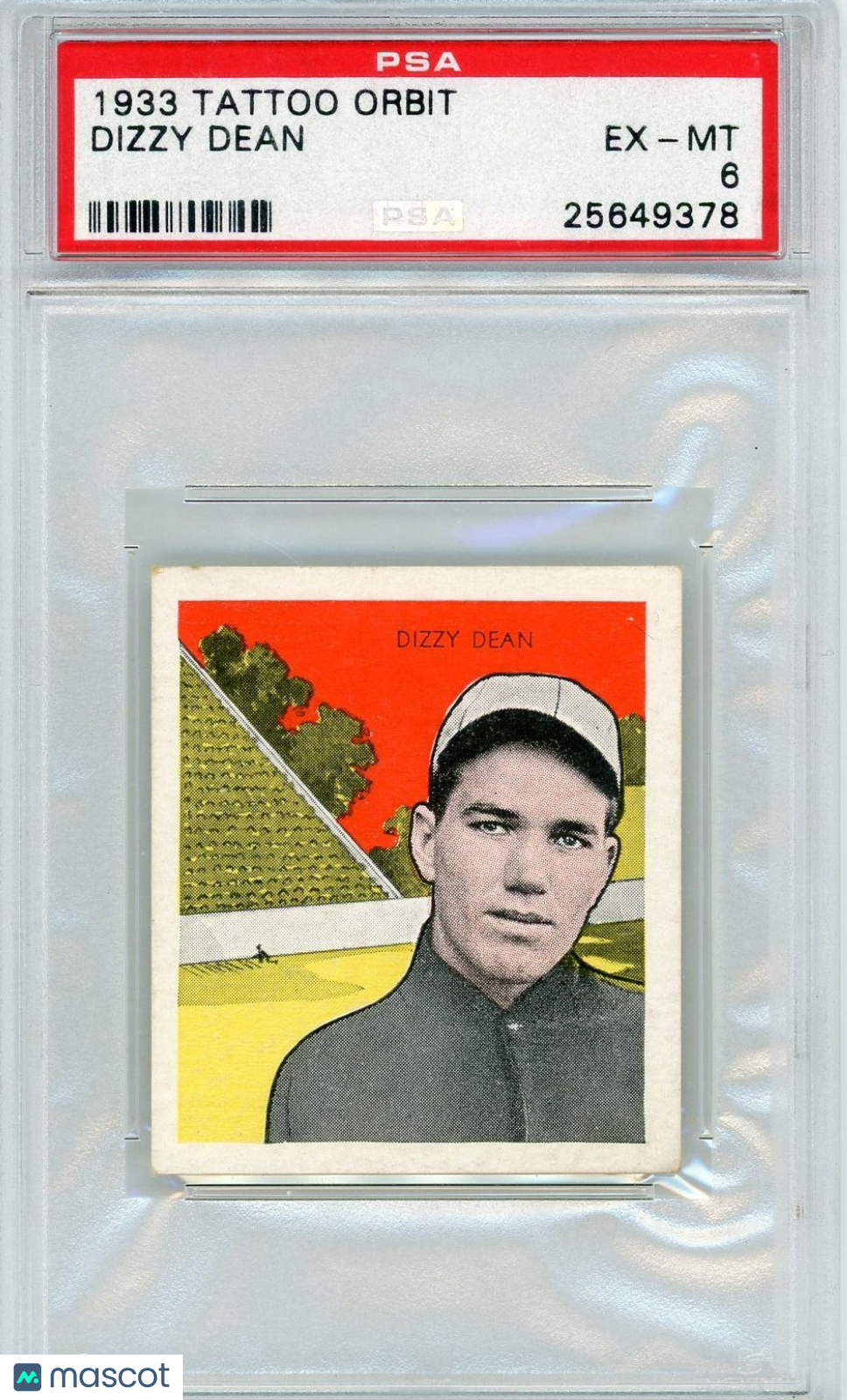 1933 R305 Tattoo Orbit Dizzy Dean PSA 6