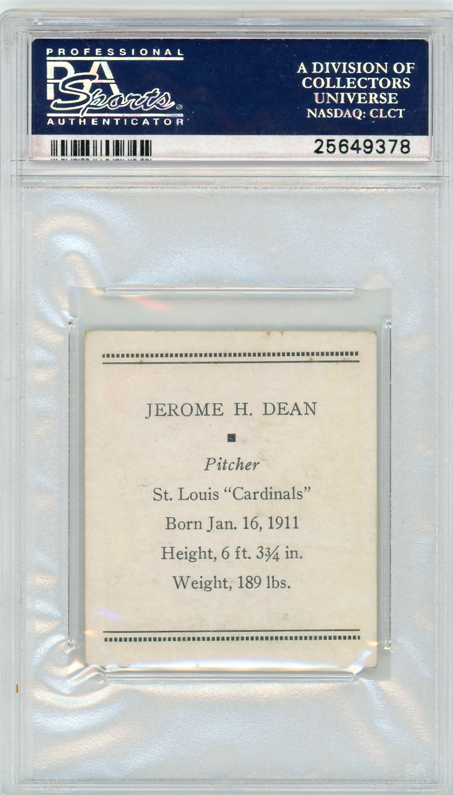 1933 R305 Tattoo Orbit Dizzy Dean PSA 6