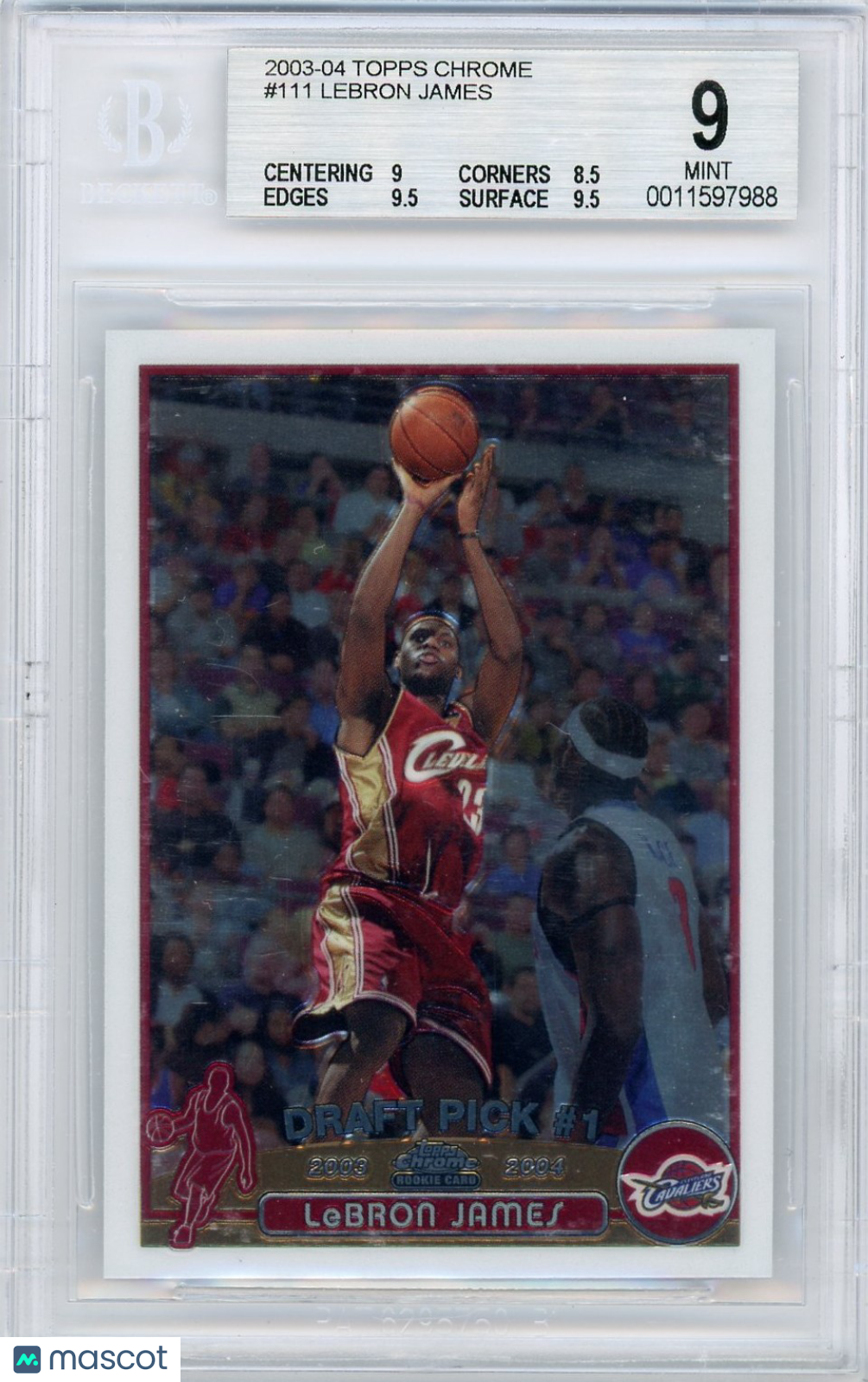 2003-04 Topps Chrome LeBron James #111 BGS 9