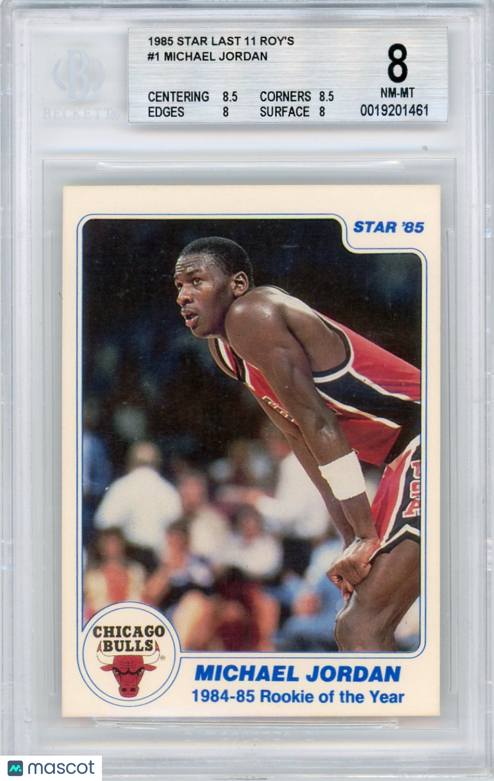 1985 Star Michael Jordan #1 Last 11 ROY's BGS 8