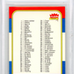 1986 Fleer Checklist #132 BGS 9
