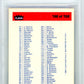 1986 Fleer Checklist #132 BGS 9
