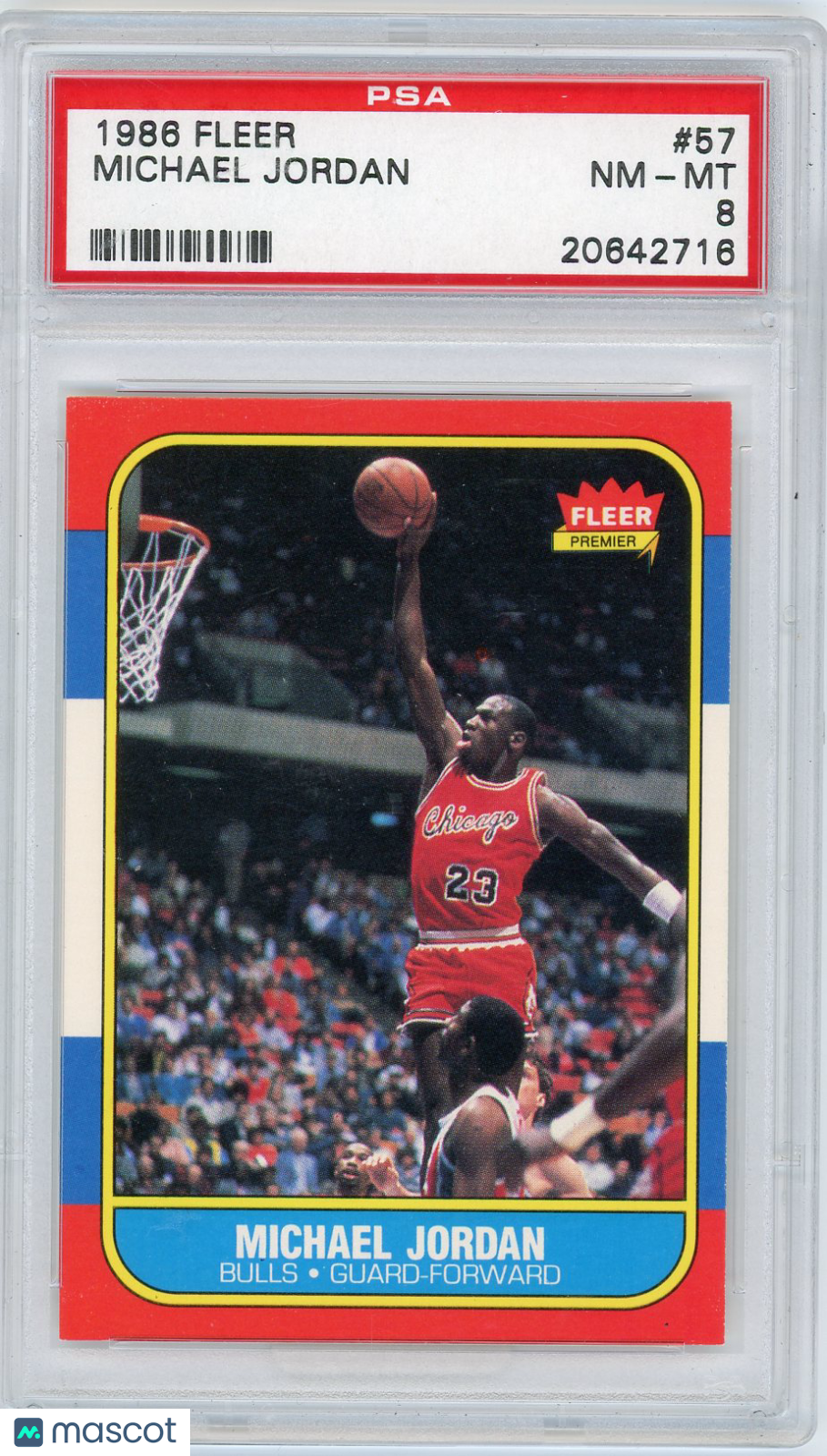 1986 Fleer Michael Jordan #57 PSA 8