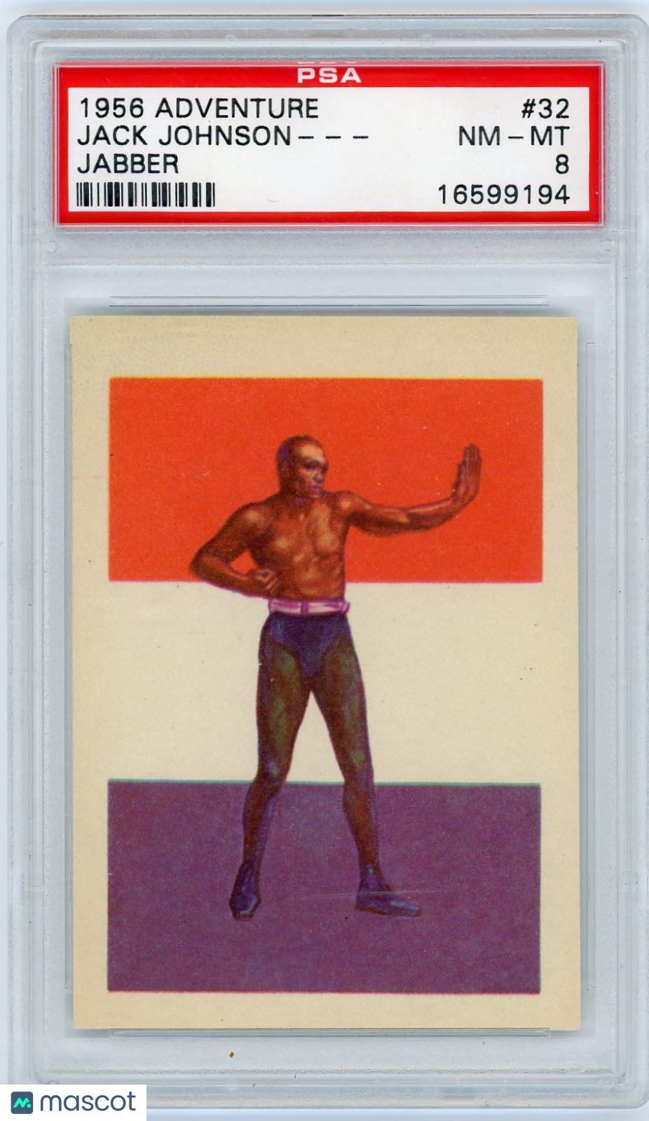 1956 Adventure Jack Johnson--- #32 PSA 8