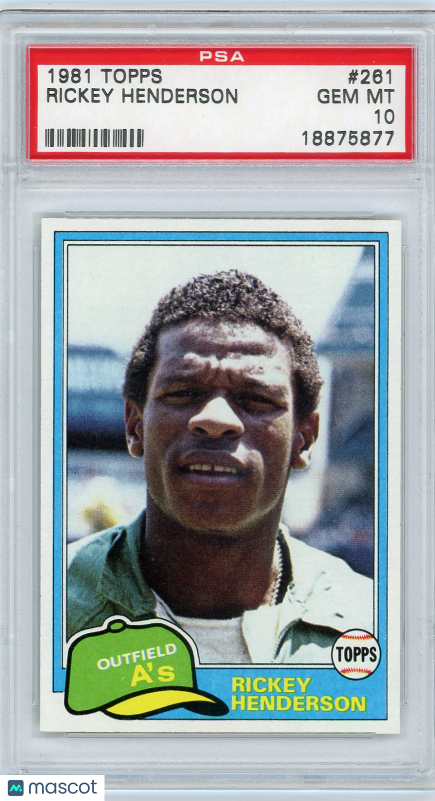 1981 Topps Rickey Henderson #261 PSA 10