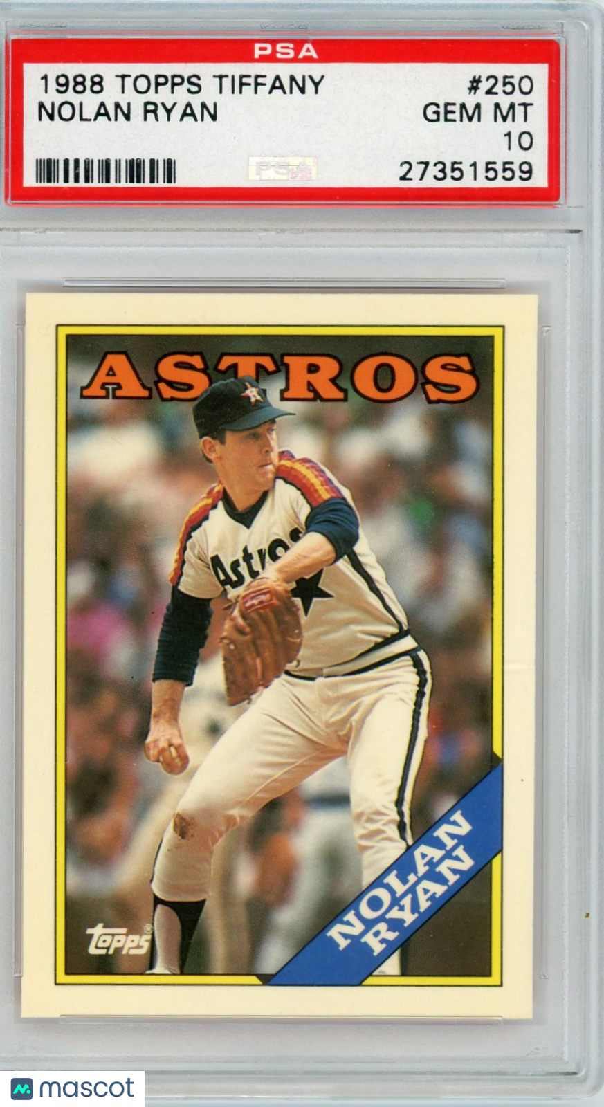 1988 Topps Tiffany Nolan Ryan #250 PSA 10