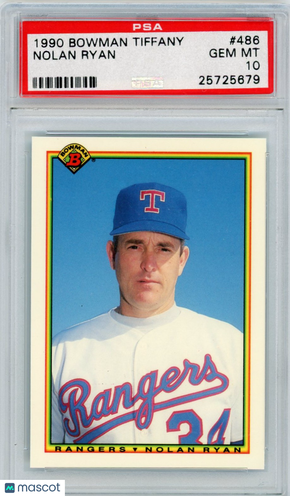 1990 Bowman Tiffany Nolan Ryan #486 PSA 10