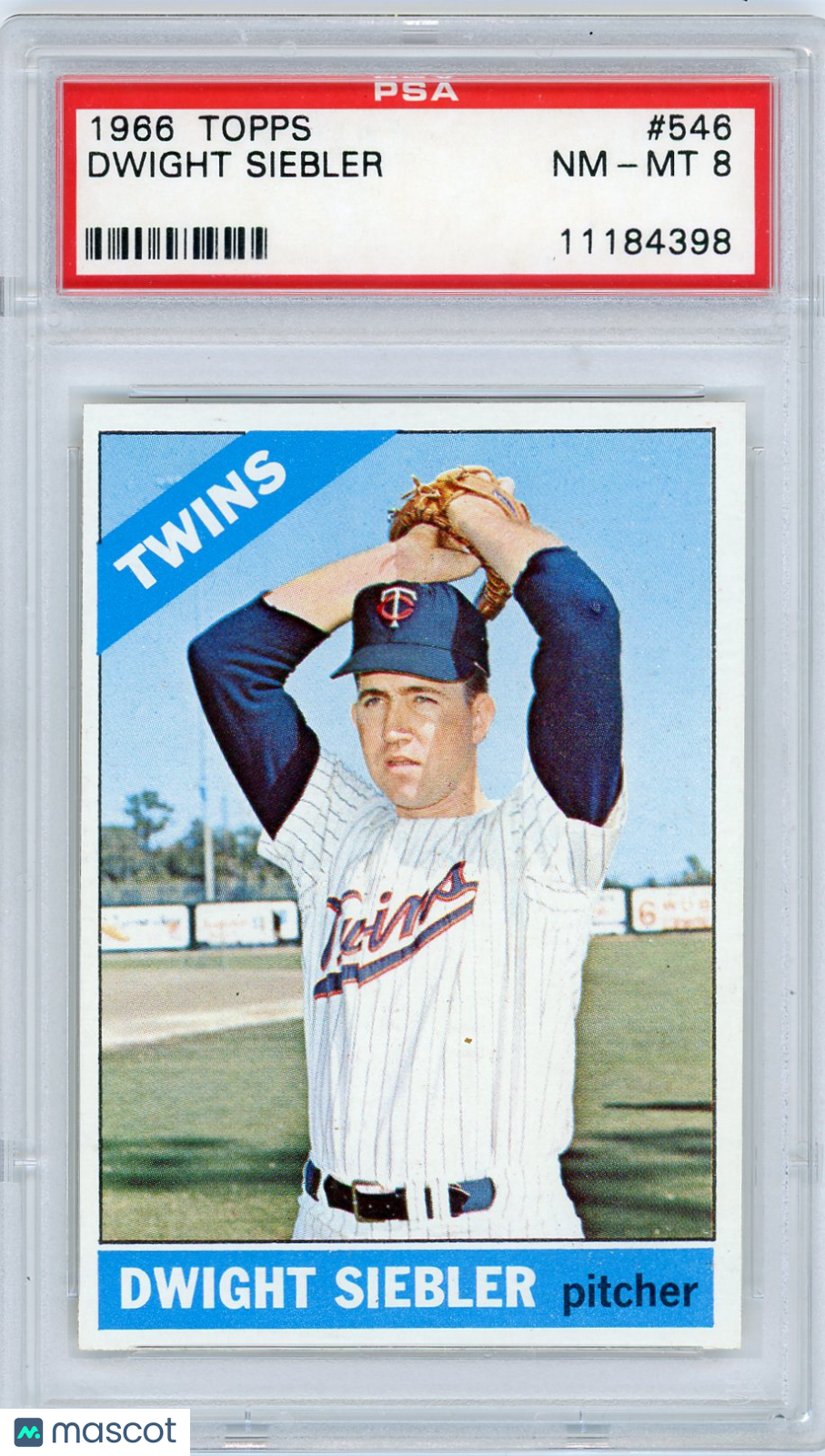 1966 Topps Dwight Siebler #546 PSA 8