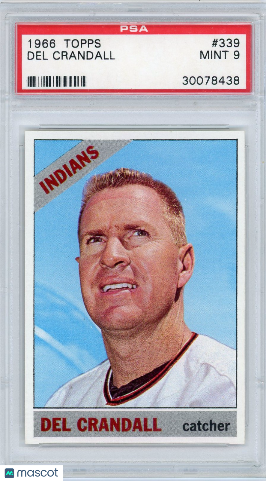 1966 Topps Del Crandall #339 PSA 9