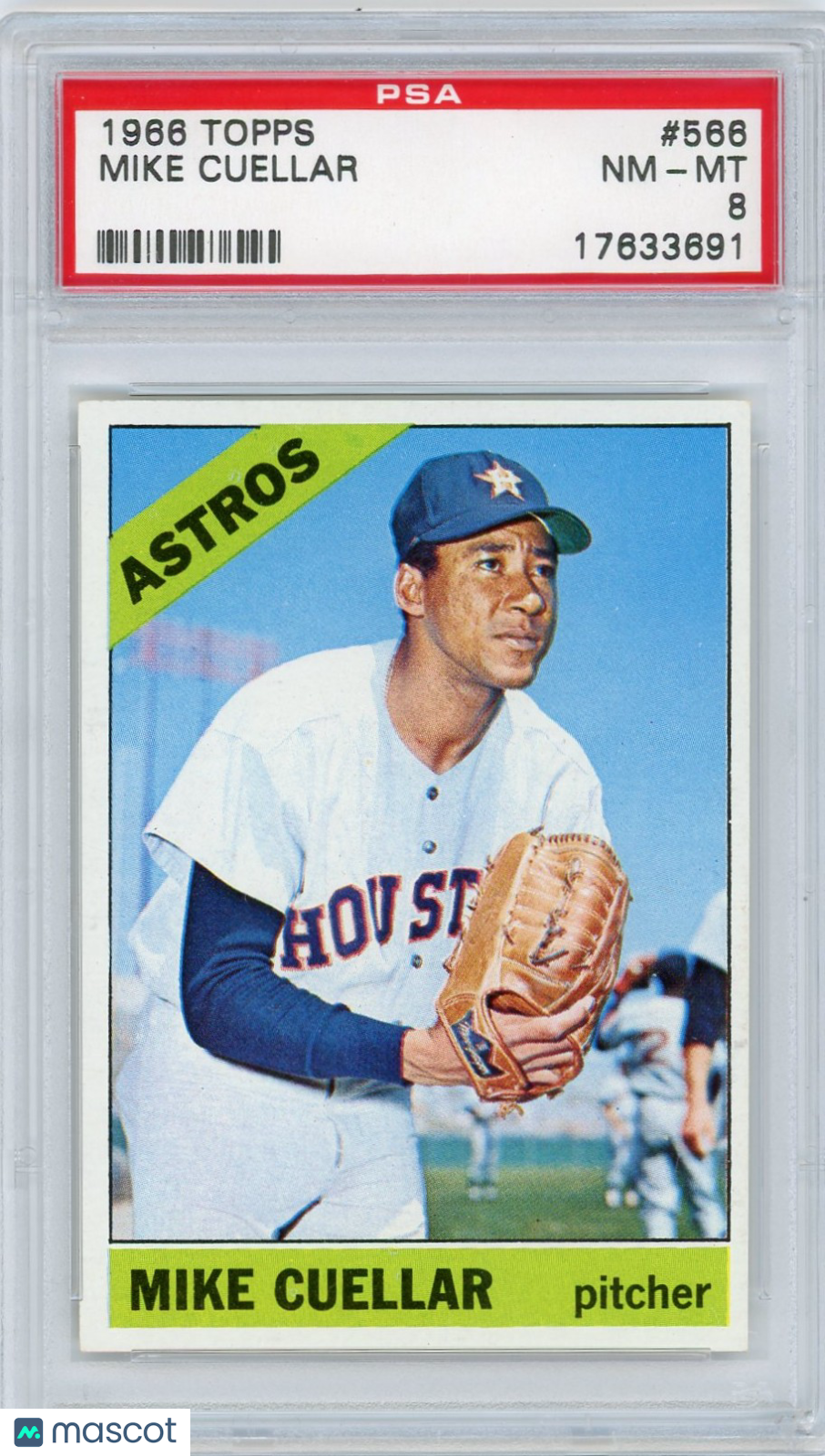 1966 Topps Mike Cuellar #566 PSA 8