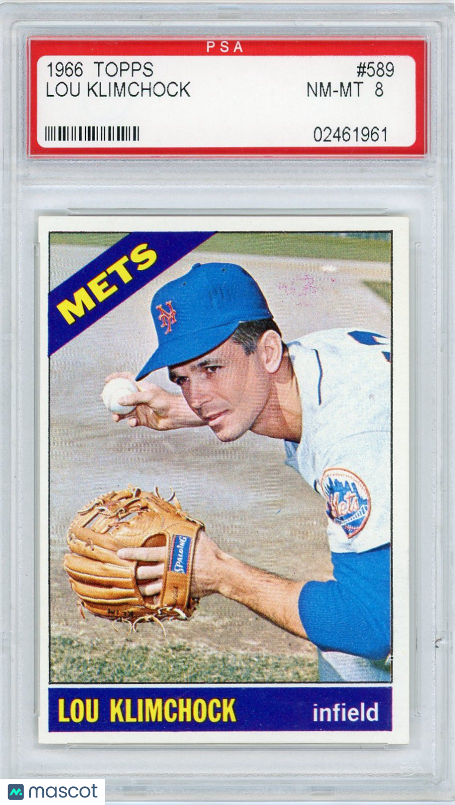 1966 Topps Lou Klimchock #589 PSA 8