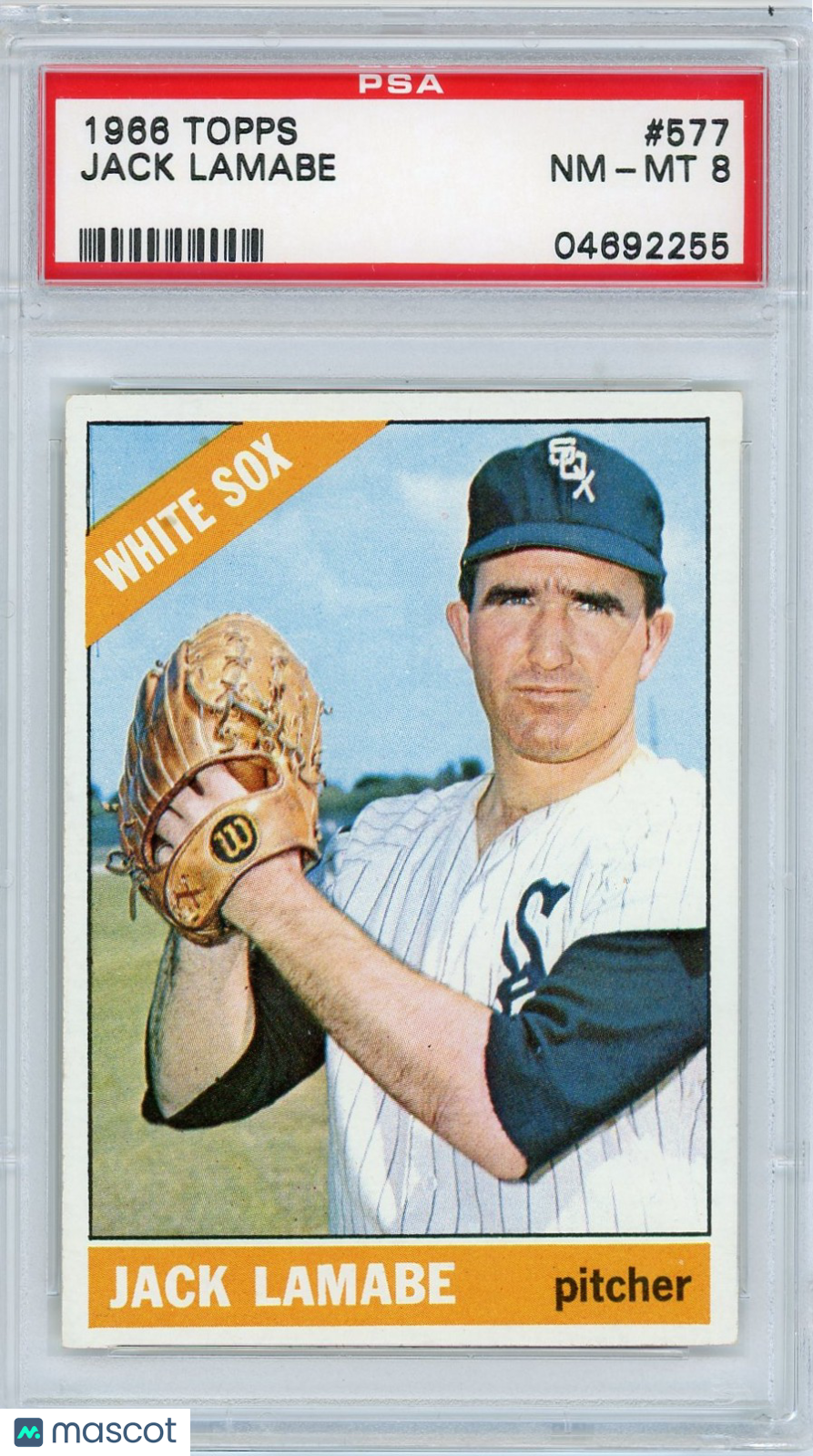 1966 Topps Jack Lamabe #577 PSA 8